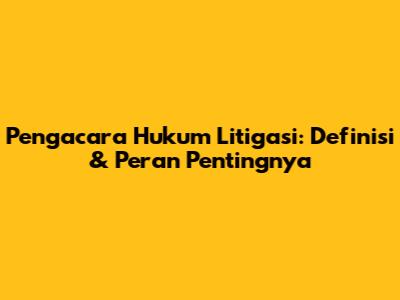 Pengacara Hukum Litigasi: Definisi & Peran Pentingnya