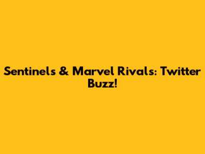 Sentinels & Marvel Rivals: Twitter Buzz!